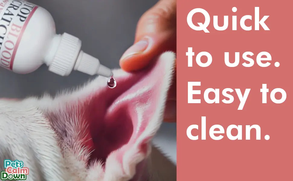 Ear Wash. Soothe Itchy, Gunky, Waxy & Smelly Ears. Head Shaking, Scratching & Rubbing