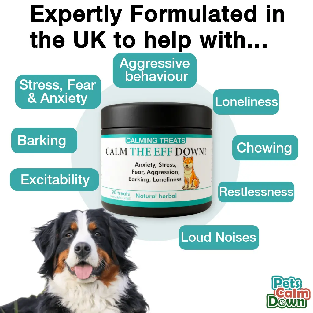 Calming dog treats for barking, stress, anxiety (natural herbal)