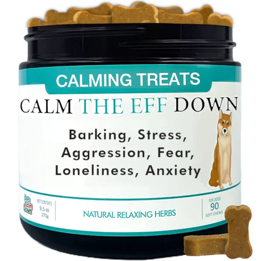 Calming dog treats for barking, stress, anxiety (natural herbal)