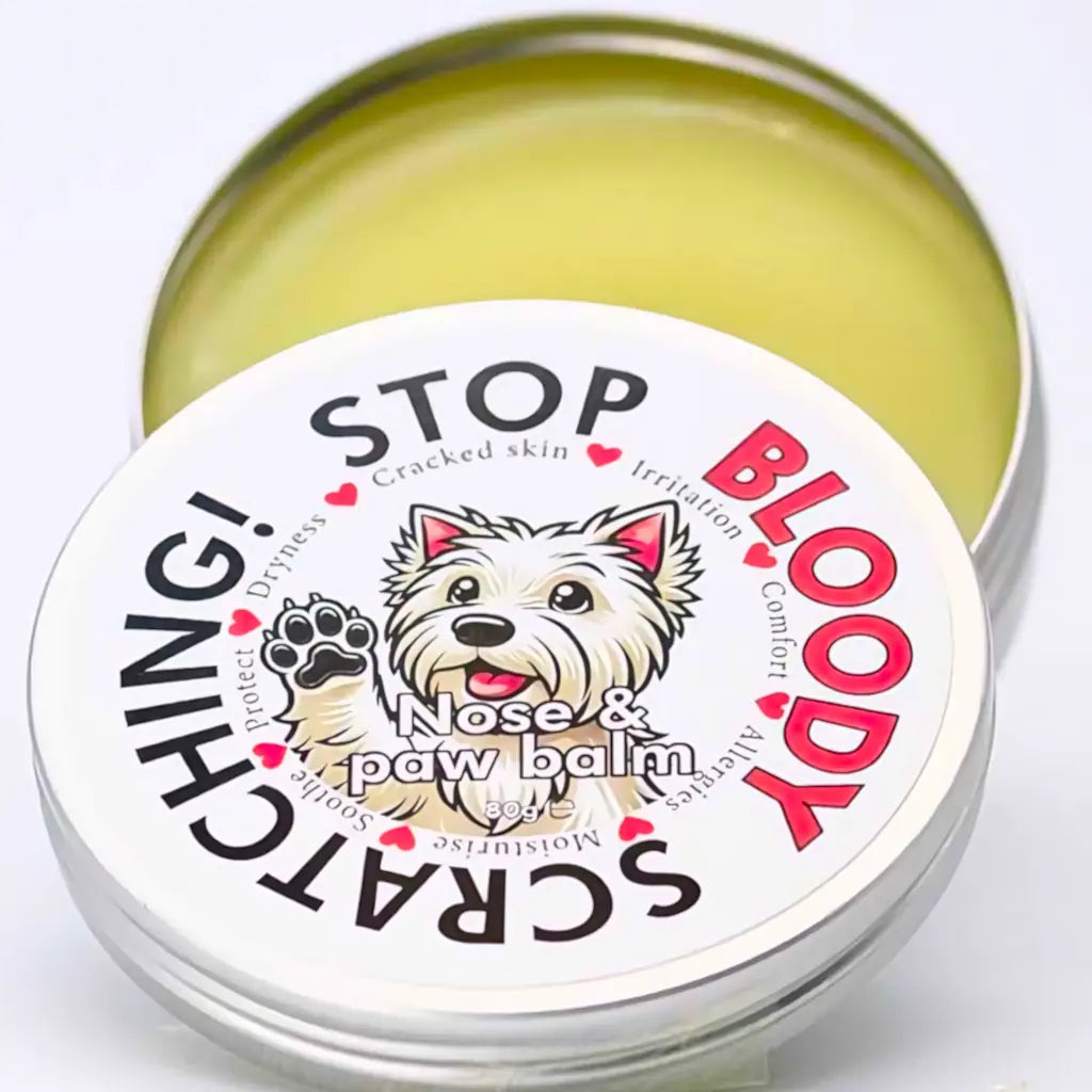 Paw & Nose Balm for Dogs - 100% Natural Anti-Inflammatory Moisturiser beeswax for Paws | Big tin 80g