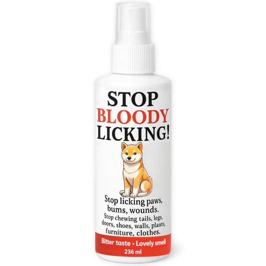 Teething, chewing & licking spray. Stop chewing furniture, shoes, bandages (natural herbal)