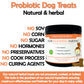 Probiotic dog treats for gas, mess, immunity, digestive health (natural herbal)