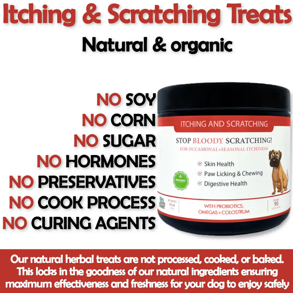 Stop Bloody Scratching Itching and scratching relief dog treats