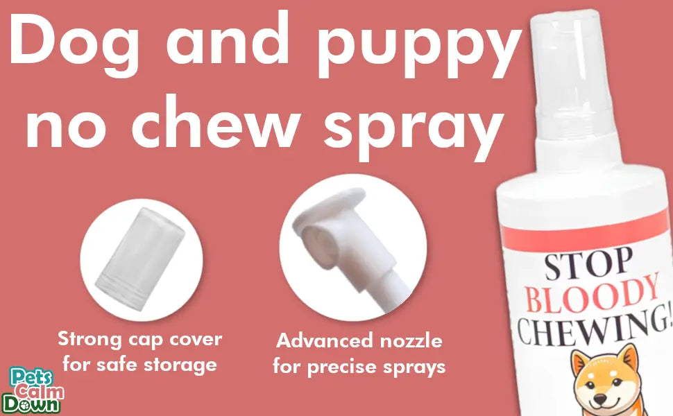 Teething, chewing & licking spray. Stop chewing furniture, shoes, bandages (natural herbal)